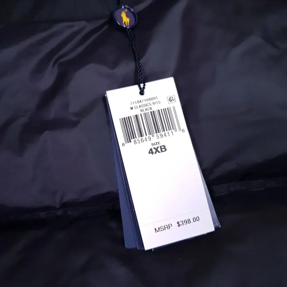 POLO‎ RALPH LAUREN Big & Tall Hooded Water Repellent Long Duck Down Coat 4XB